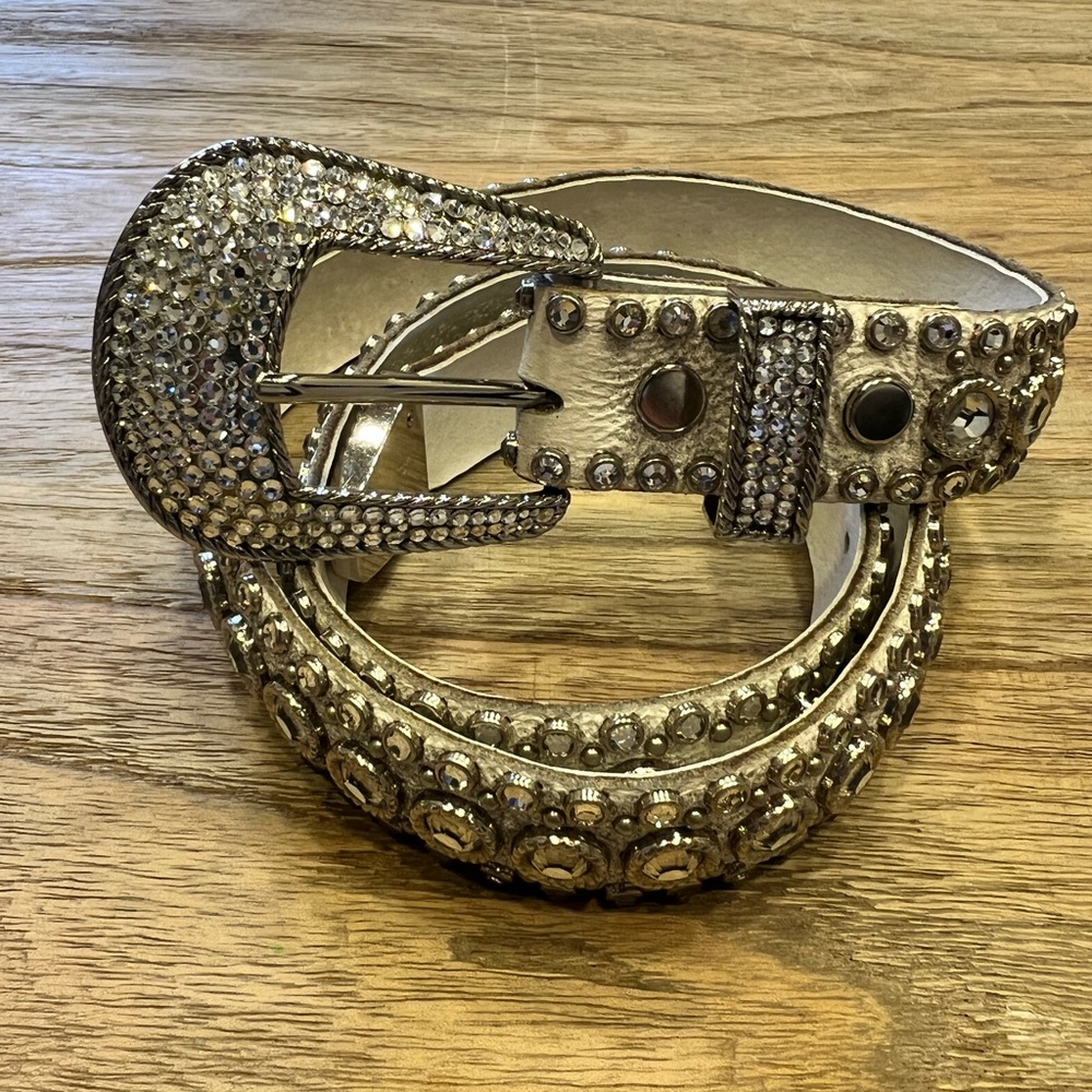 Kippys leather belt crystallized with Swarovski Size 34